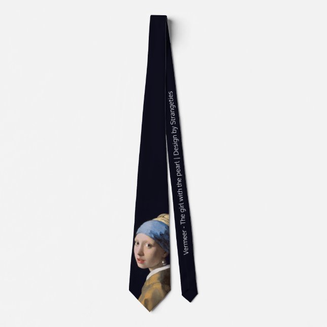 Cravate Fille avec une boucle d'oreille de perle (Devant)