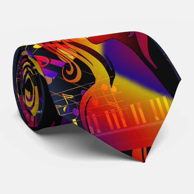 Cravate Fille Danser Sur Musique Note Arrière - plan Grand (Roulé)