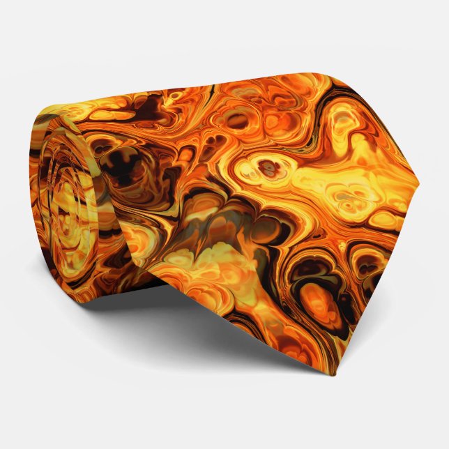 Cravate Fire Fractal Art 10 (Roulé)
