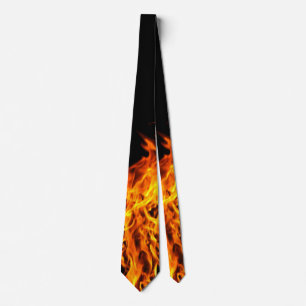 Cravate Flamme orange
