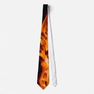 Cravate Flamme orange