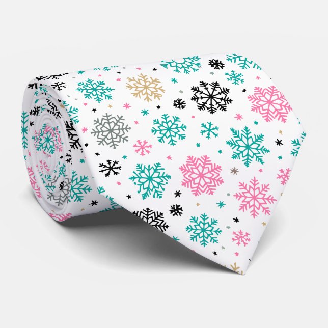 Cravate Flèches de neige rétro (Roulé)