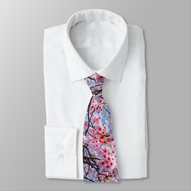 Cravate Fleur de cerisier Sakuras Oriental Floral Naturel (Attaché)