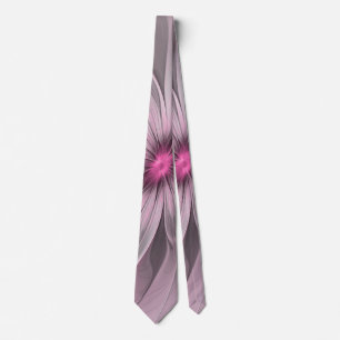Cravate Fleur de fantaisie Art fractal floral abstrait de 