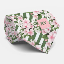 Fleur de fleurs de cerisiers monogrammes