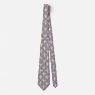 Cravate Fleur de Lis en Crème Mulberry