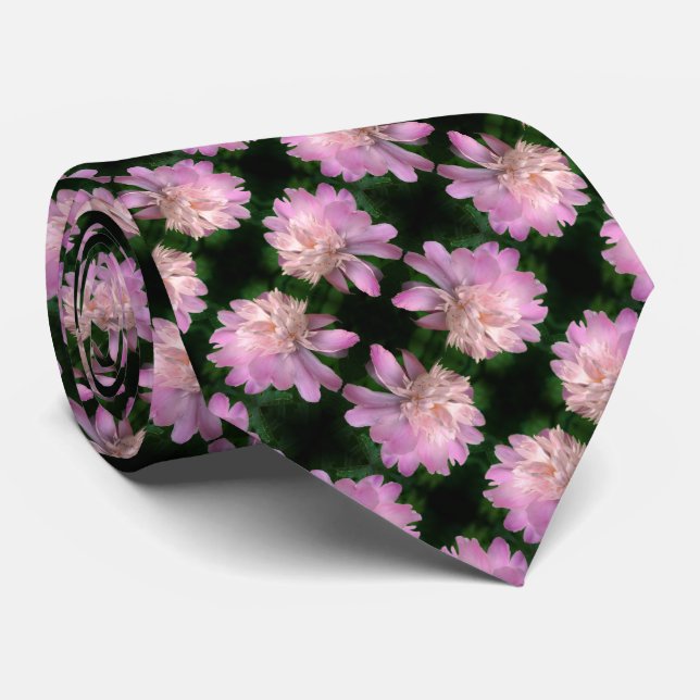Cravate Fleur de pivoine en fleurs Motif de la nature (Roulé)
