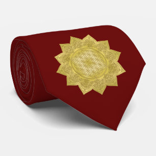 Cravate Fleur de Vie - Mandala Indien 4