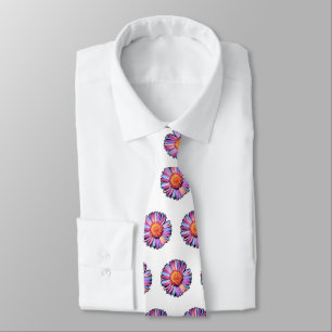 Cravate Fleur mignonne violet rose bleu Boho Daisy Bisexua