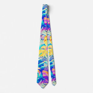 Cravate Fleur pastel abstrait moderne
