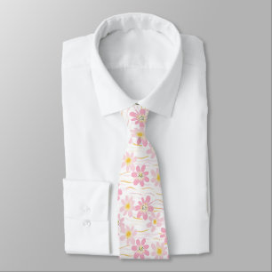 Cravate Fleur pastel rétro (4)