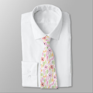 Cravate Fleur pastel rétro (5)