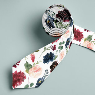 Cravate Fleur radieuse   Grande Échelle Motif Floral