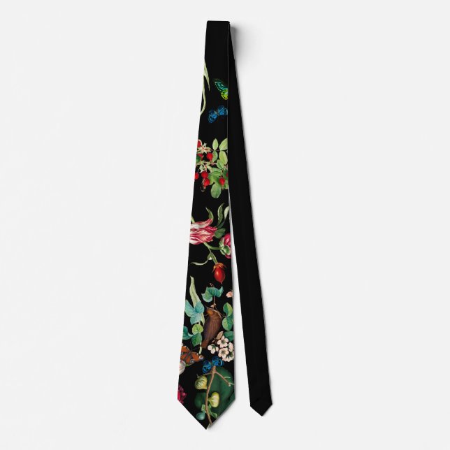 Cravate Fleur vintage et Papillon (Devant)
