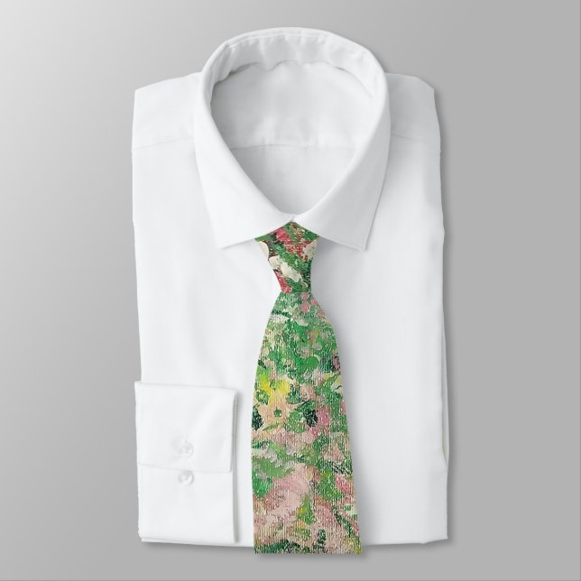 Cravate Fleurs Abstraites (Attaché)