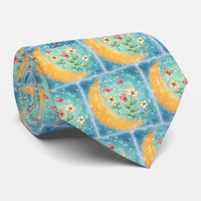 Cravate Fleurs de lune (Roulé)