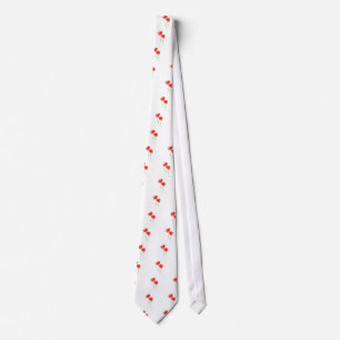 Cravate Fleurs de pavot rouge