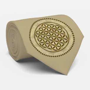 Cravate FLEURS DE VIE - Symbole de géométrie sacrée Art 2