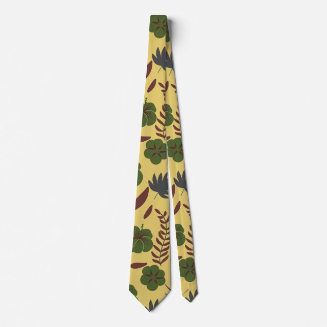 Cravate Fleurs et papillons floraux motifs sans soudure (Devant)