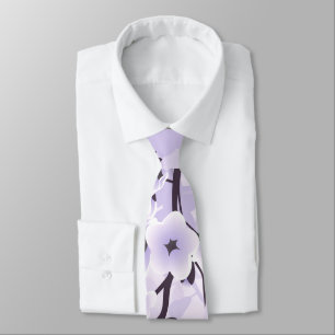 Cravate Fleurs florales de cerises pourpres