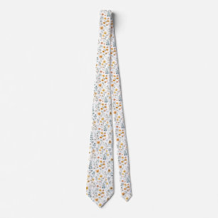 Cravate Fleurs Jaunes Motif Cottagecore Fleurs sauvages