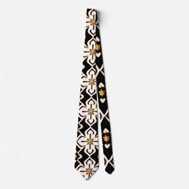 Cravate Fleurs marocaines dans le motif floral Rhombus (Devant)