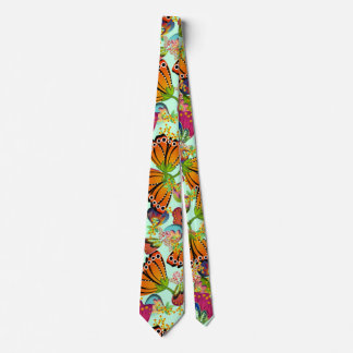 Cravate Fleurs papillons