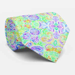 Cravate Fleurs printanières colorées mignonnes