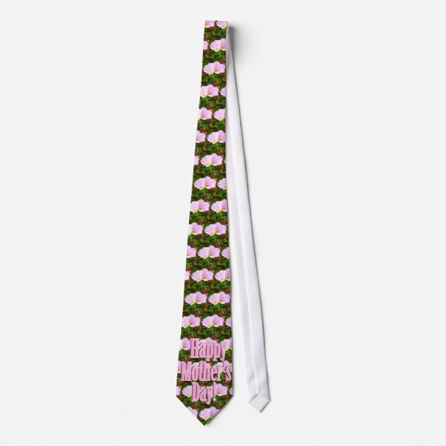 Cravate Fleurs roses Primrose pour la fête des mères (Devant)