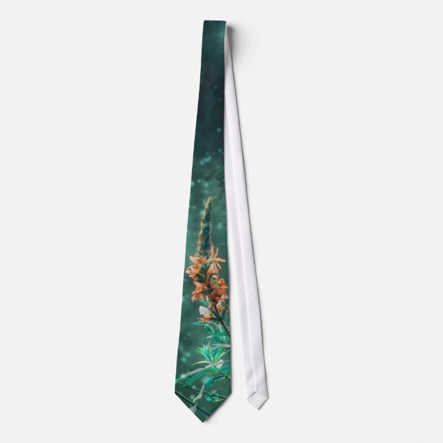 Cravate Fleurs sauvages de pêche contre Jade Star Ciel rem (Devant)