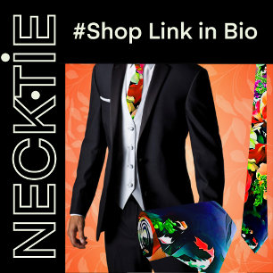 Cravate Fleurs tropicales colorées Floral Artistique