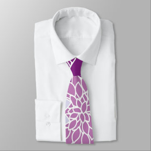 Cravate fleurs vintages d'aster. violet, lilas, violet fon