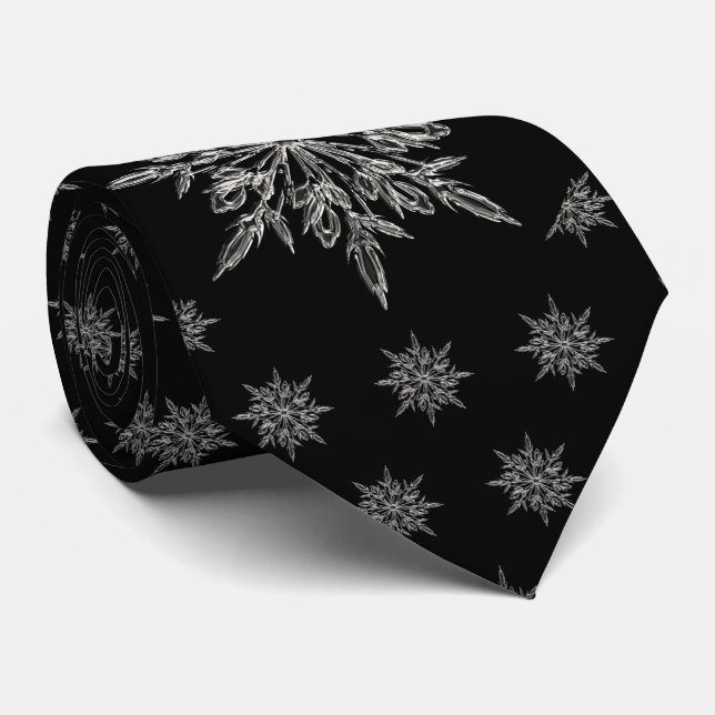 Cravate Flocon de neige parfait pour les vacances de Noël (Roulé)