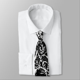 Cravate Floral Flower Gris