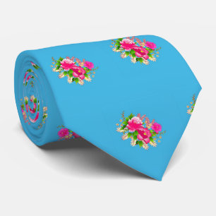 Cravate Floral Graphic Motif