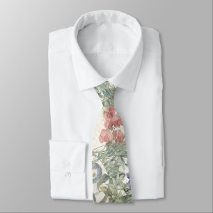 Cravate florale botanique vintage de jardin de
