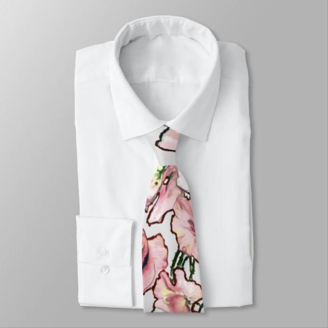 Cravate florale |Cravate Mariage florale tendance (Attaché)