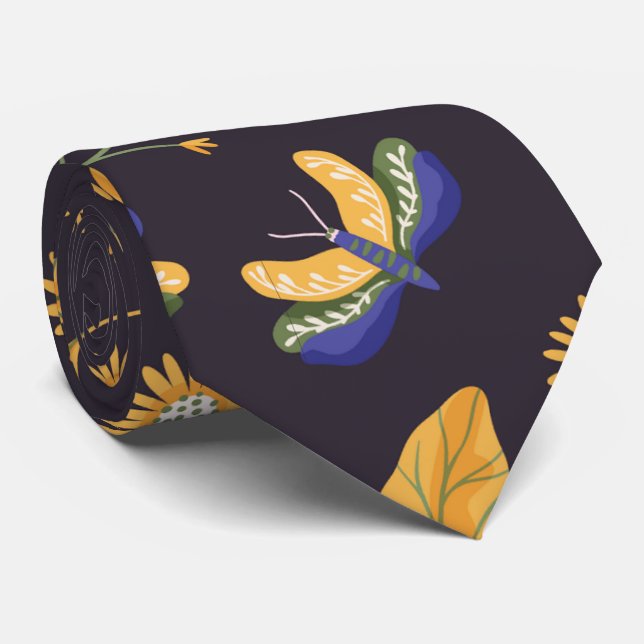 Cravate Flore de papillon (Roulé)