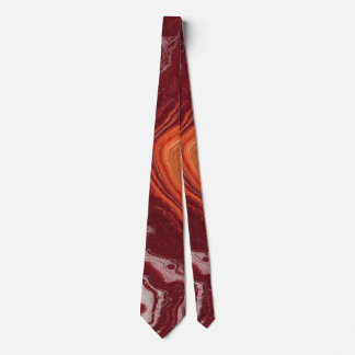 Cravate fluide orange et burgundi