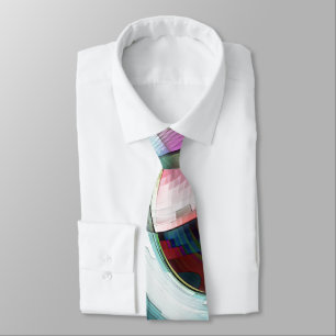 Cravate Formes de damier incurvées dans des couleurs presq