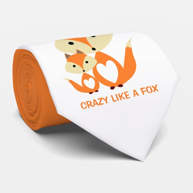 Cravate Fou comme un Fox, Orange Fox Burlap (Roulé)