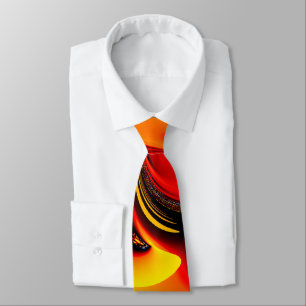 Cravate Fractale Orange Fury