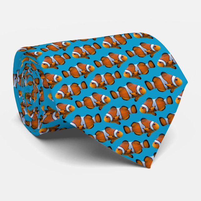Cravate française de clowns (Turquoise) (Roulé)