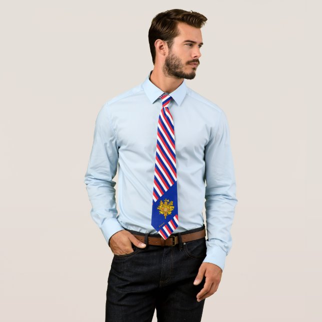 Cravate France Stripes Cravate, affaires French Drapeau mo (En situation)
