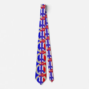 Cravate french flag peace sign