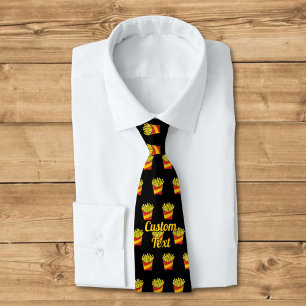 Cravate French Fries Pattern Neck Tie