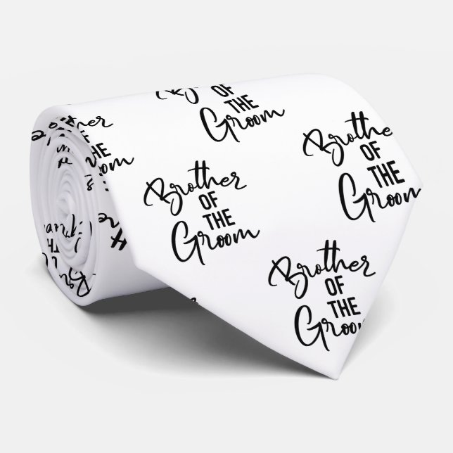 Cravate Frère de la chambre noire et blanche (Roulé)