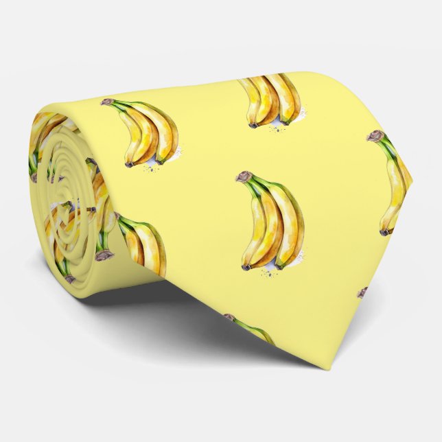 Cravate Fruit motif à la banane carrelée (Roulé)