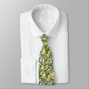 Cravate Fruits au citron cool et Feuilles