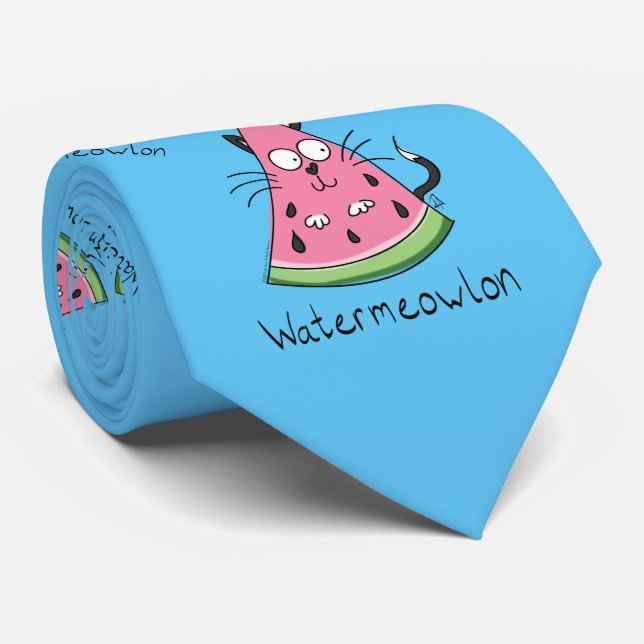 Cravate Funny Chat Watermelon mignon Kids (Roulé)